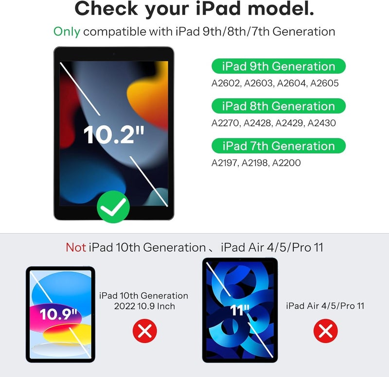 Omoton [2 Pack] Screen Protector Compatible with iPad 9th 8th 7th Generation (10.2 Inch, iPad 9/8/7, 2021&2020&2019) Tempered Glass/Apple Pencil Compatible - Image 5